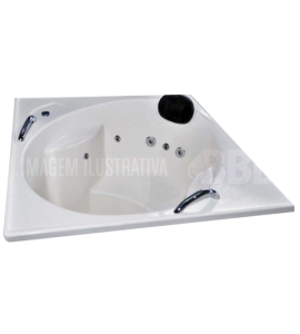 Ofurô Quadrado Osaka Individual Com Hidro Em Acrílico